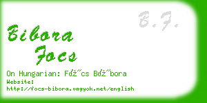 bibora focs business card
